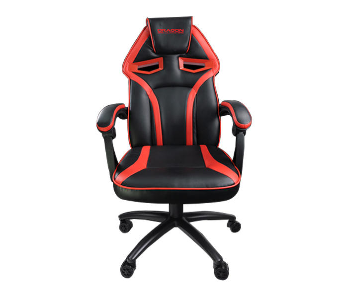 Dragon War GC-010 Gaming Chair with Massage Lumber Pillow - Red - Zoom Image 1