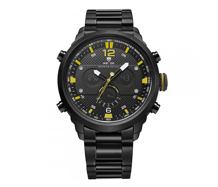 Weide WH-6303MB Analog and Digital Watch Black and Yelllow - Zoom Image 1