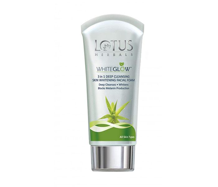 Lotus Herbals White Glow 3 In1 Deep Cleansing Skin Whitening Facial Foam - 50GM - Zoom Image