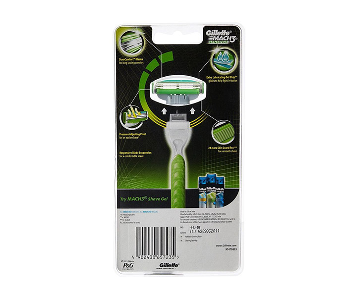 Gillette N11293654A Mach 3 Sensitive Razor - One Size - Zoom Image 2