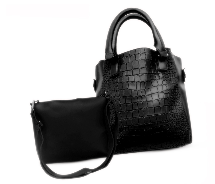 Taqdeer WP-306 Trend PU Leather 2 Pieces Handbag For Women - Black (BLOCKED) - Zoom Image 3