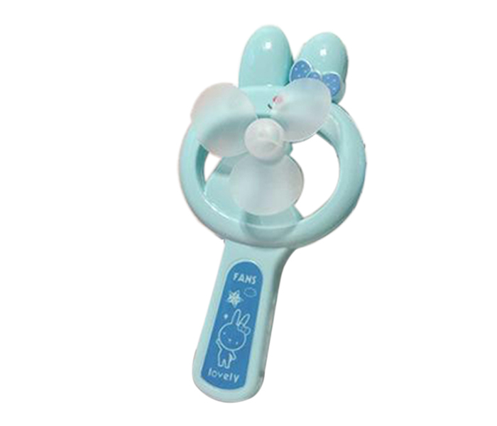 Zen Mini Cute Summer Hot Rabbit Hand Pressure Fan - Blue - Zoom Image