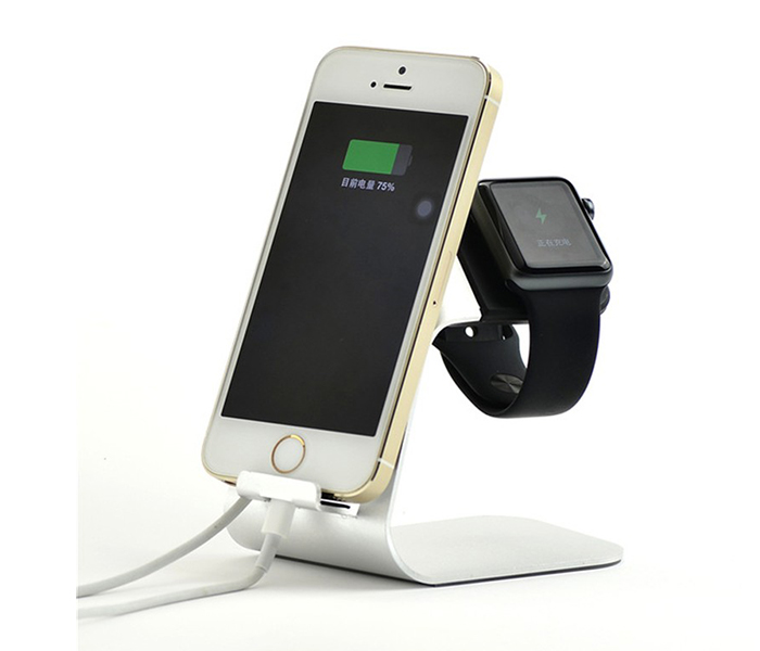 Trands TR-HO492 2 in 1 iPhone and Apple Watch Charging Stand - Black - Zoom Image 3