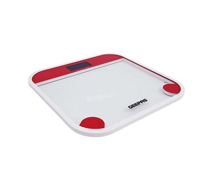 Geepas GBS4215 Digital Personal Scale - White and Red - Zoom Image 1