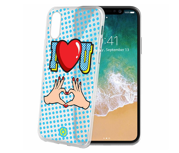 Celly 10 Teen Love U Mobile Cover for Apple iPhone X - Zoom Image