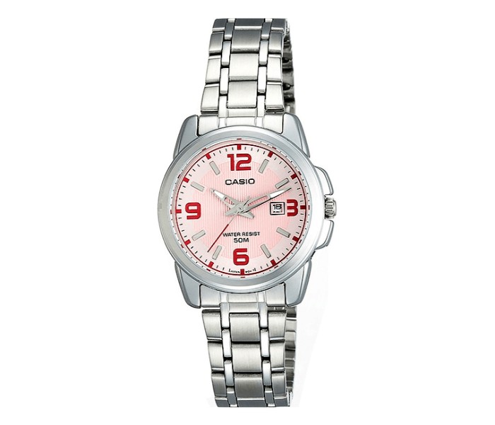 Casio LTP-1314D-5ADF Womens Analog Watch Silver and Pink - Zoom Image