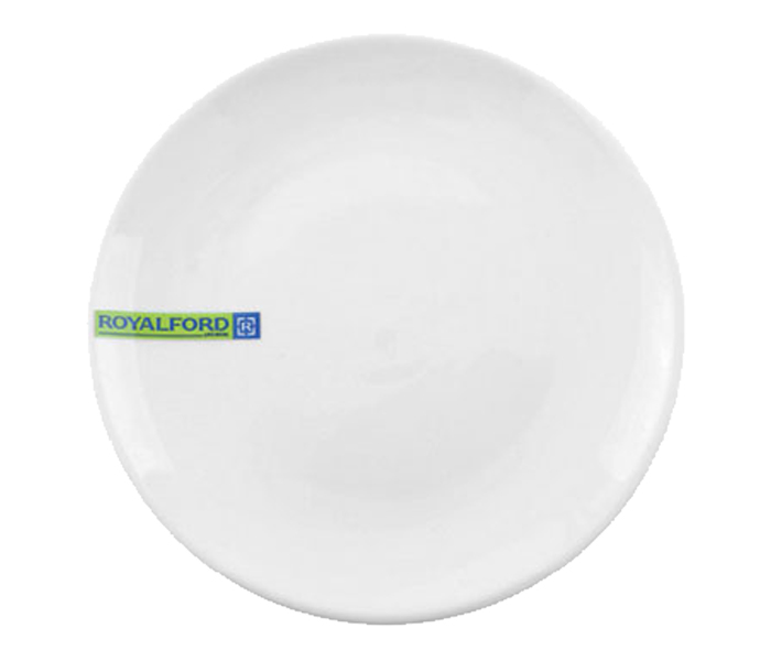 Royalford RF8000 12-inch Porcelain Magnesia Flat Plate - White - Zoom Image