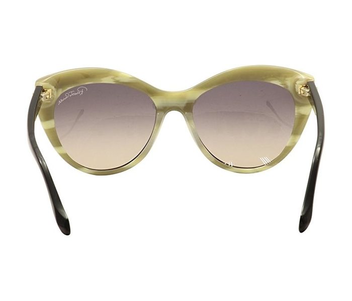 Roberto Cavalli 982S Cat Eye Havana & Beige with Gold Glitter Frame and Brown Gradient Mirrored Sunglasses for Women - Zoom Image 1