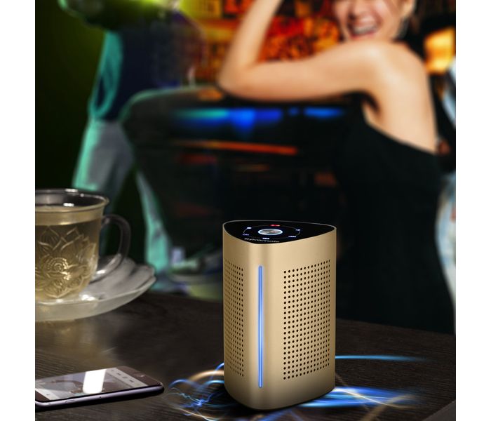 Promate Cyclone Portable Bluetooth Speaker with Touch Control System - Gold - Zoom Image 7