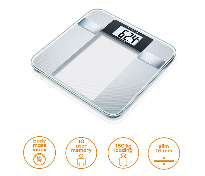 Beurer BG 13 Glass Diagnostic Bathroom Scale - Zoom Image 3