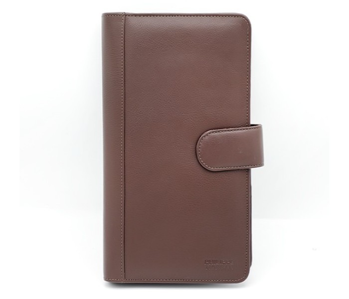 Philippe Morgan PP450 Unisex Leather Passport Wallet Brown - Zoom Image 3