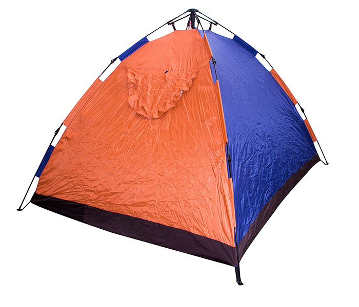 Taqdeer Pt-9553 Camping Tents Pop Up Instant Automatic Backpacking Dome Waterproof Tent For 4 Person - Blue And Orange - Zoom Image 1