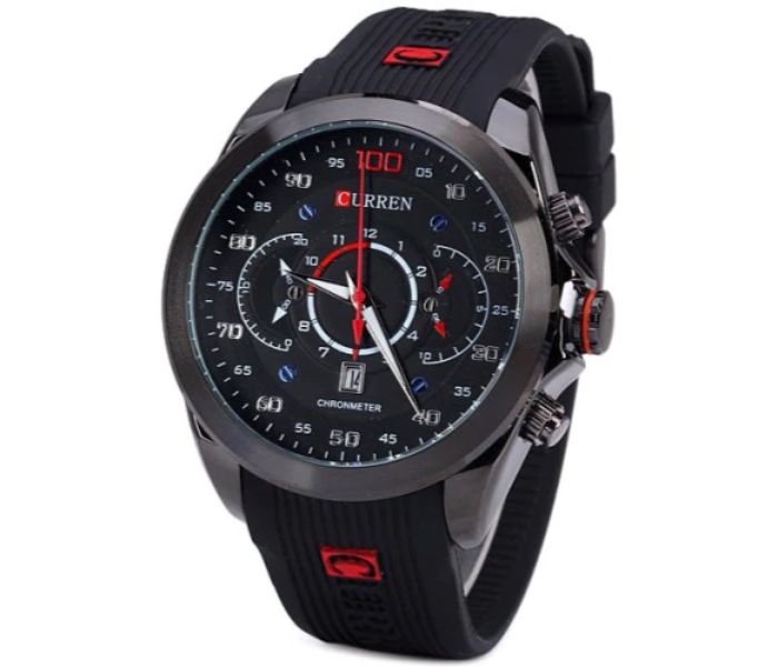 Curren 8166 Analog Quartz Watch For Men Black - Zoom Image 1