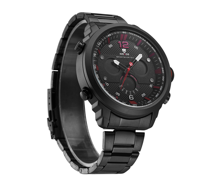 Weide WH-6303MB Analog and Digital Watch Black and Red - Zoom Image 1