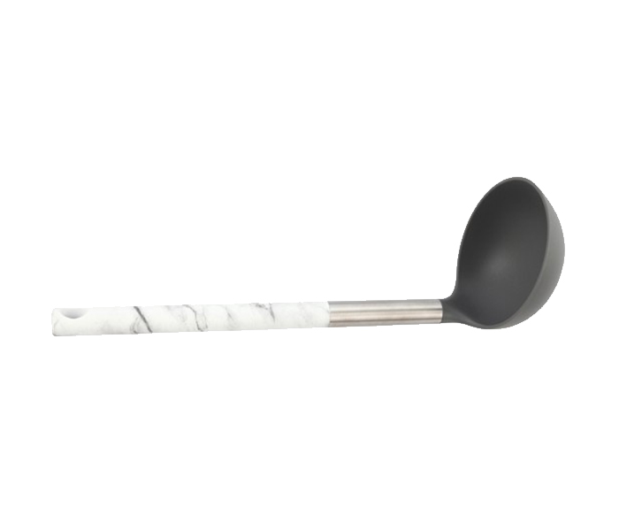 Royalford RF9537 Marble Designed Soup Ladle Spoon - White & Grey - Zoom Image 2