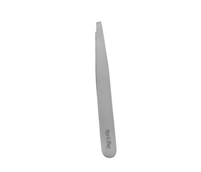 Tips & Toes TT-007 Stainless Steel Slant Tip Eyebrow Tweezer - Sand - Zoom Image 1