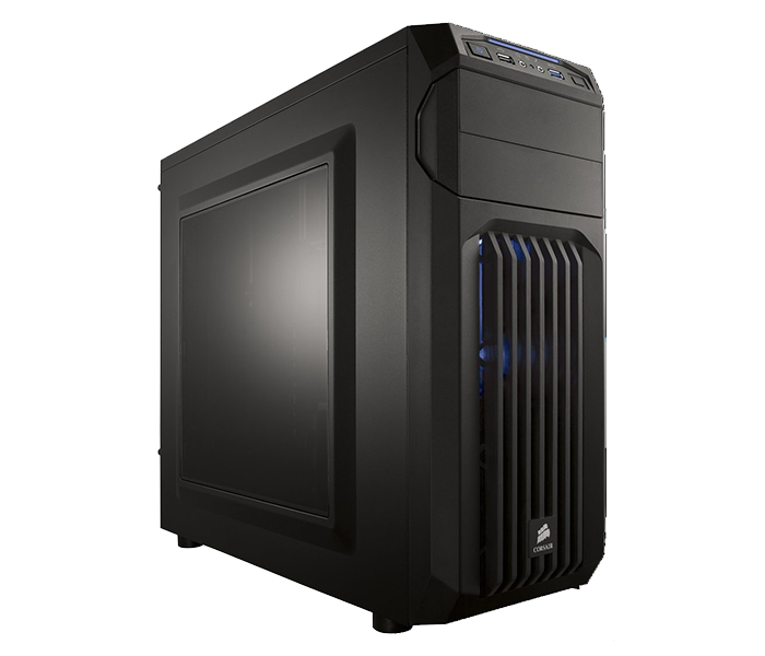 Corsair CC-9011056-WW Carbide Series SPEC-01 Blue LED Mid-Tower Gaming Case - Black - Zoom Image 1