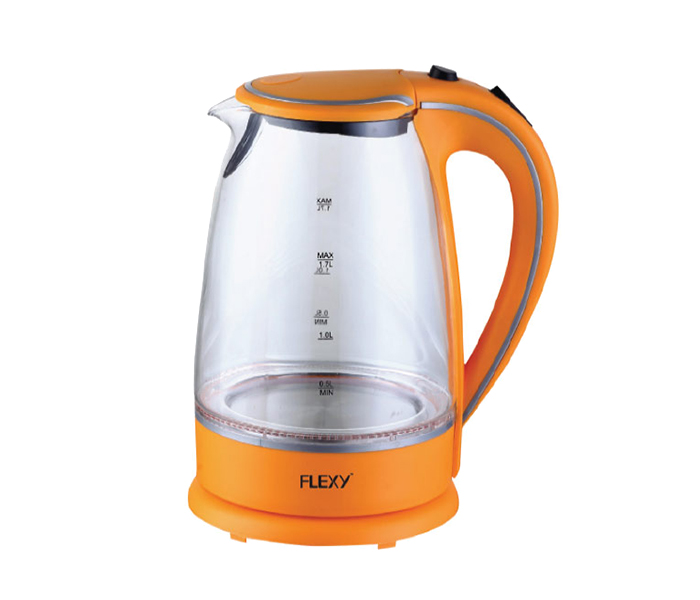 Flexy FLH53GS 1.7 Litre Electric Kettle - Orange & Grey - Zoom Image