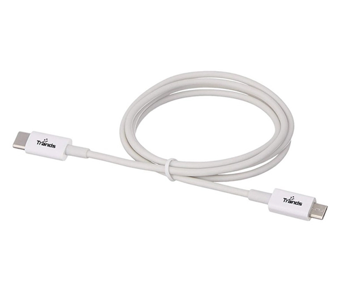 Trands TR-CA4380 Type C to Micro USB Cable - White - Zoom Image 3