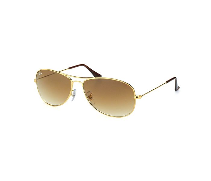 Ray-Ban 0RB3362 001/51 Aviator Gold Frame & Brown Gradient Mirrored Sunglasses for Unisex - Zoom Image 1