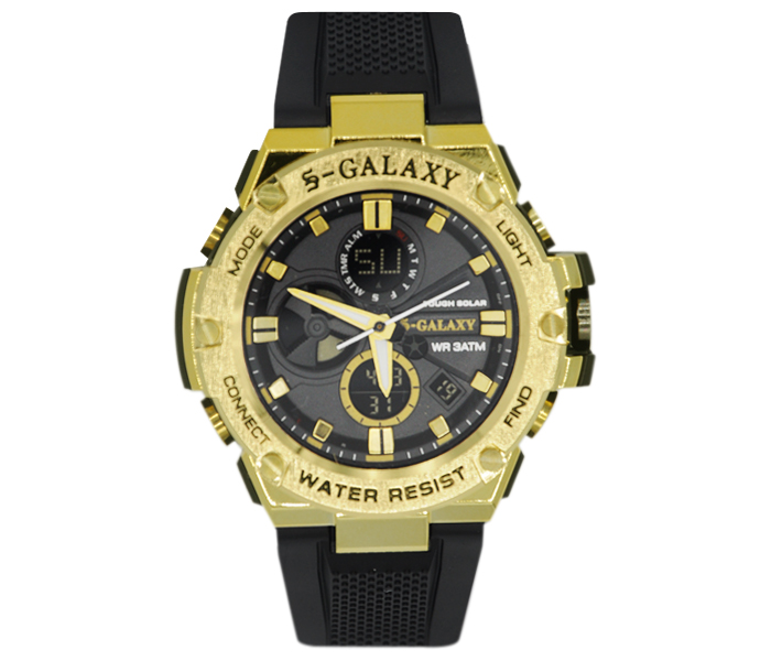 Galaxy GSW-744 Unisex Analog and Digital Sports Watch Black and Gold - Zoom Image 4