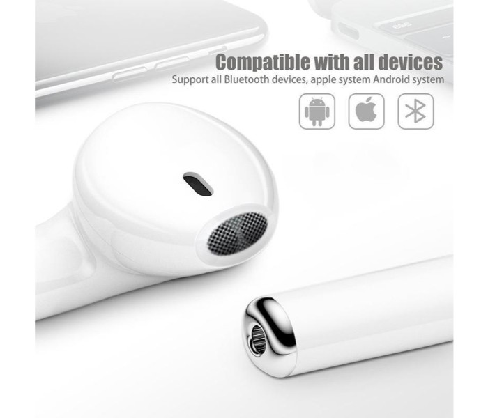 Single Mono Wireless Bluetooth Earphone with Charging Case XS White - Zoom Image 4