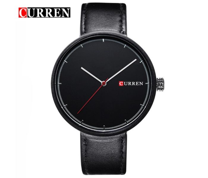 Curren 8223 Casual Big Dial Quartz Watch For Men Black - Zoom Image 4