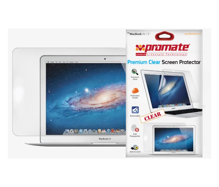 Promate MacShield.Air13 13-inch Premium Clear Screen Protector, Clear - Zoom Image 4