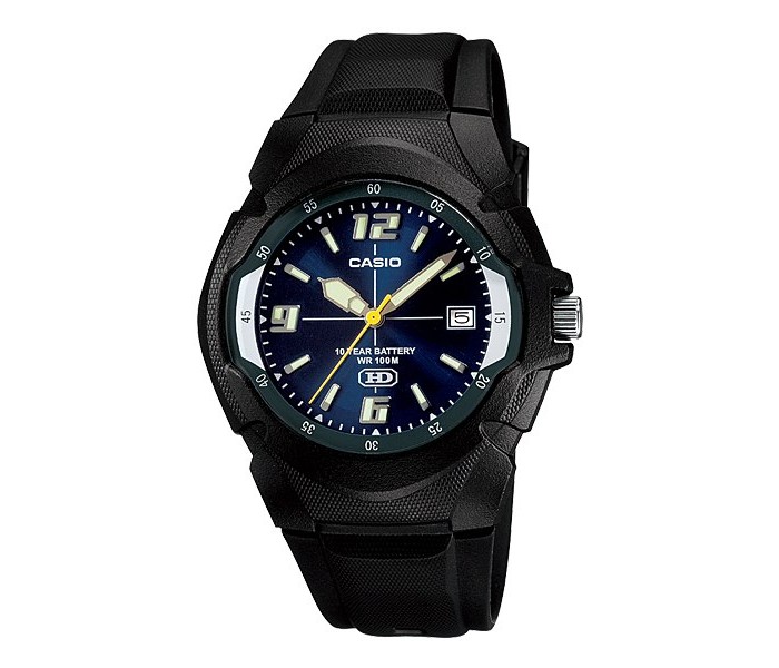 Casio MW-600F-2AVDF Mens Sports Watch Black and Blue - Zoom Image