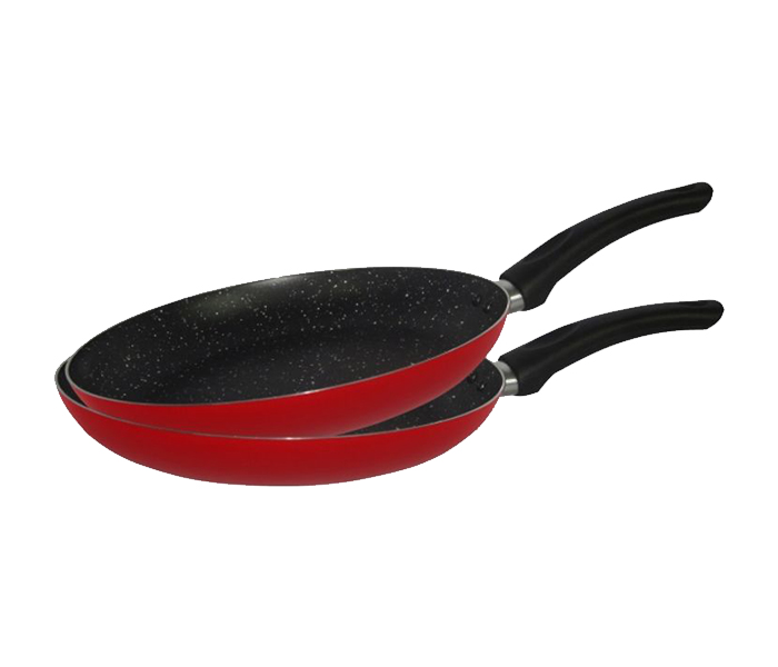 Royalford RF8522 2Pieces Aluminium Fry Pan - Red - Zoom Image