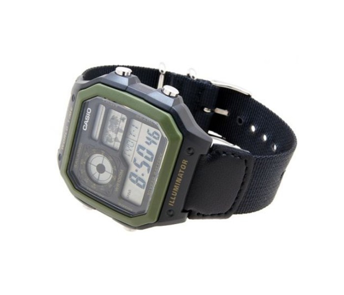 Casio AE-1200WHB-1BVDF Mens Casual Digital Watch Black - Zoom Image 1