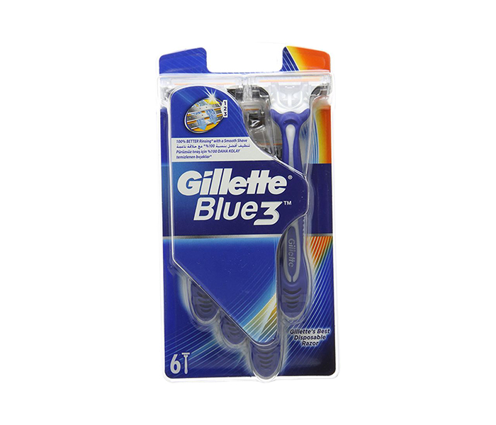 Gillette N11293665A Blue 3 Disposable Razor - Pack of 6 - Zoom Image 5