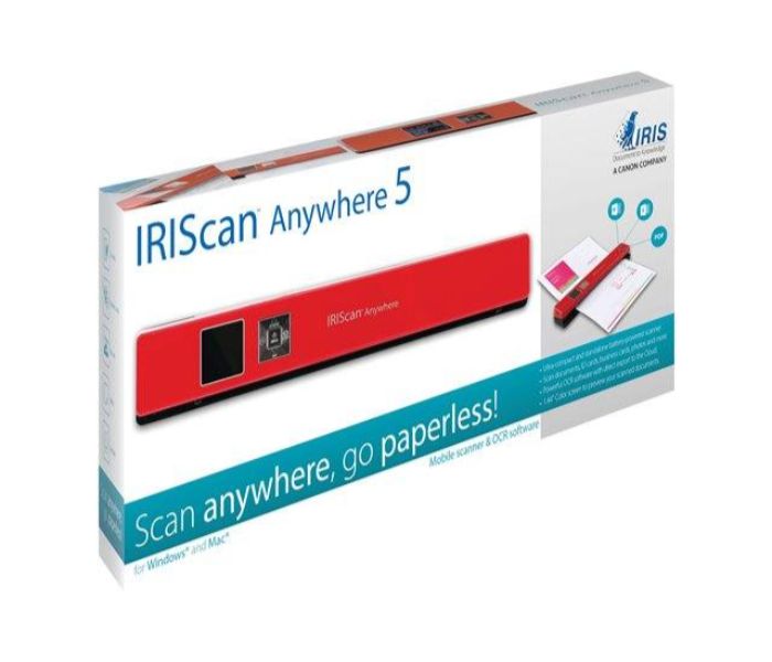 IRIS 458843 Scan Anywhere 5 Portable Scanner Red - Zoom Image 1