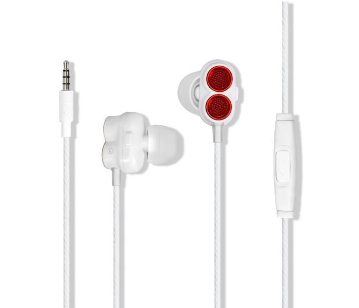 Promate Ivory Super Bass Dual Driver In-Ear Stereo Earphones, Red - Zoom Image 6