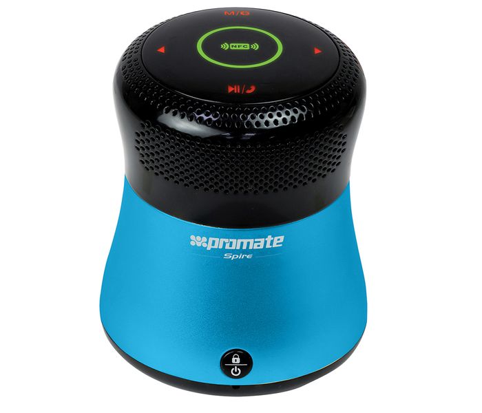 Promate Spire Portable Bluetooth Speaker with NFC Connectivity - Blue - Zoom Image 1