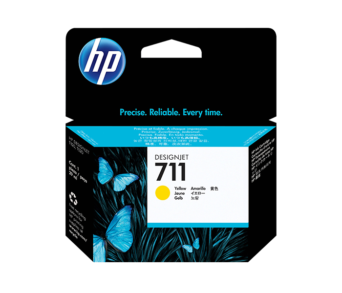 HP 711 29-ml Ink Cartridge - Yellow (CZ132A) - Zoom Image