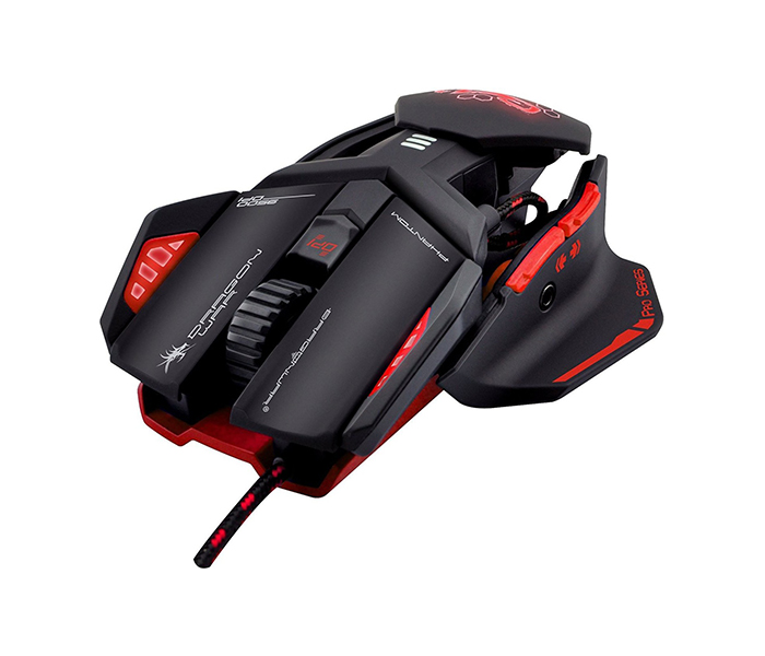 Dragon War G4 Phantom 9500 DPI Laser Gaming Mouse with Macro - Red - Zoom Image 1