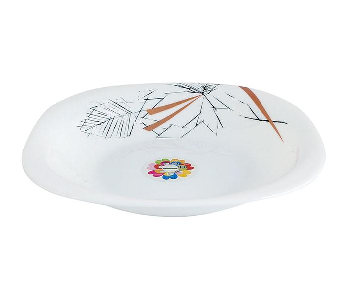 Royalford RF8879 9-inch Soup Plate with Leafless Design - White - Zoom Image