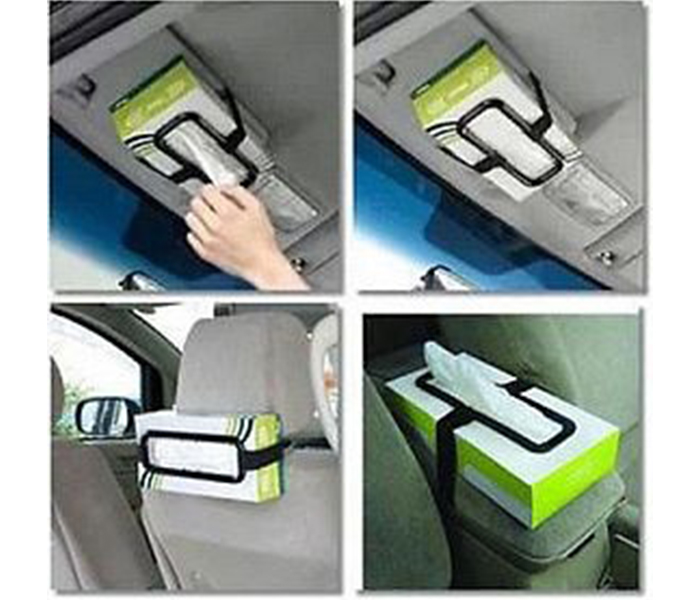 Tissue Paper Box Holder Fixture for Car Visor & Backseat - Zoom Image 3