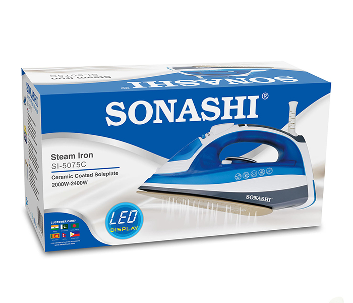 Sonashi SI-5075C 2400W Steam Iron with Ceramic Soleplate - Dark Blue - Zoom Image 3