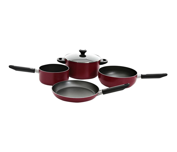 Prestige PR21232 5 Pieces Classique Non-Stick Cookware Set, Red - Zoom Image 1