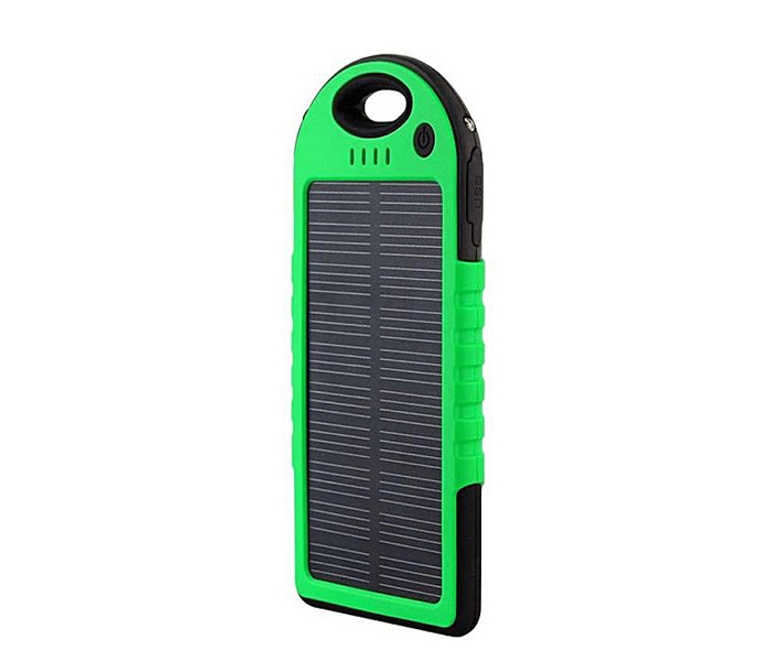 GK Genuine 10,000 mAh Solar Power bank for all Device - Green - Zoom Image 1