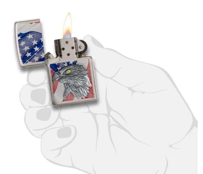 Zippo 29508 200 USA Flag With Eagle Emblem Lighter Multicolor - Zoom Image 2