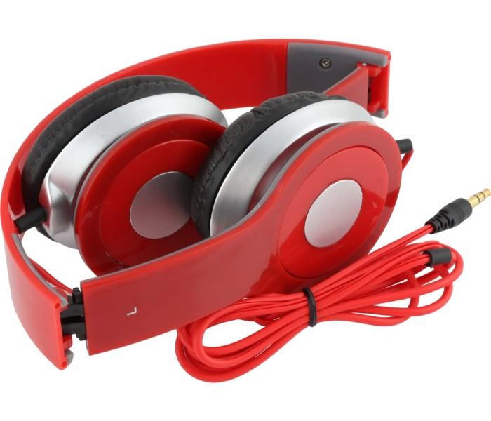 Compact Tri-Fold Design High Definition Single Pin Wired Stereo Headphones - Red - Zoom Image 2