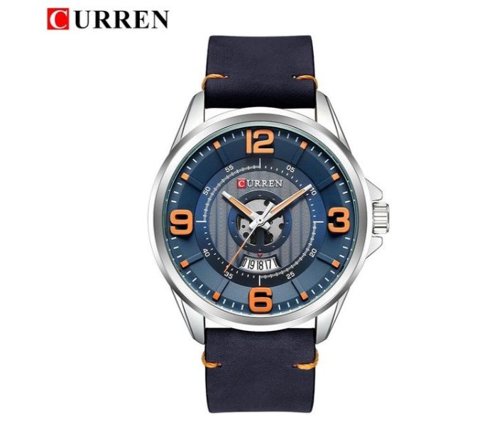 Curren 8305 Fashion Quartz Watch For Men Black and Blue - Zoom Image