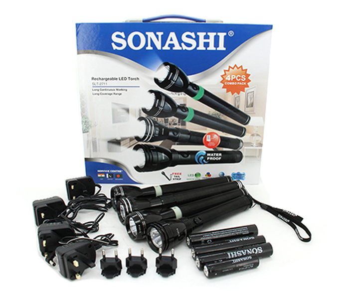 Sonashi SLT-2711 Rechargeable LED Torch Combo Pack - 4 Pieces - Zoom Image 3