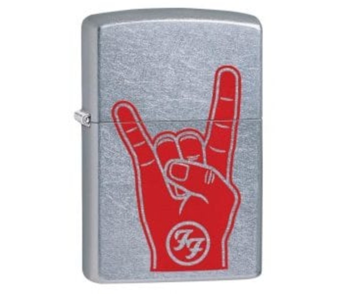 Zippo 29476 207 Foo Fighter Chrome Lighter Silver and Red - Zoom Image