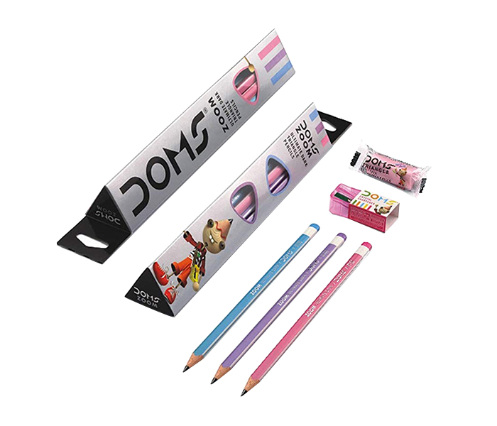 DOMS DM-3412 Zoom Trangle Graphite 2B Pencil - 12 Pieces - Zoom Image