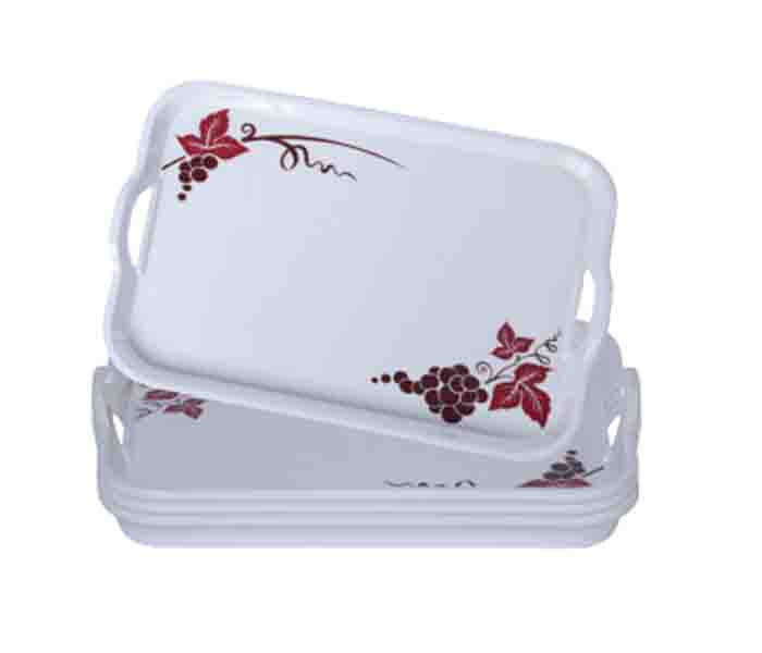 Flamingo FL9115CMW 17.5-inch Melamine Ware Handle Tray - 2 Pieces Combo - Zoom Image