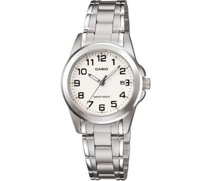 Casio LTP-1215A-7BDF Womens Analog Watch White and Silver - Zoom Image